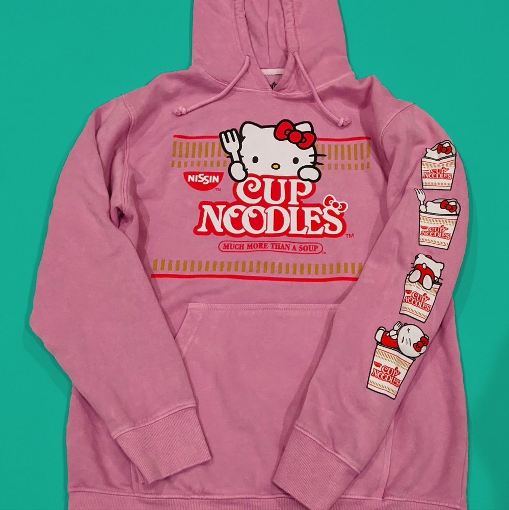 Hello Kitty Nissin Cup Noodles Hoodie Sanrio Hot Topic